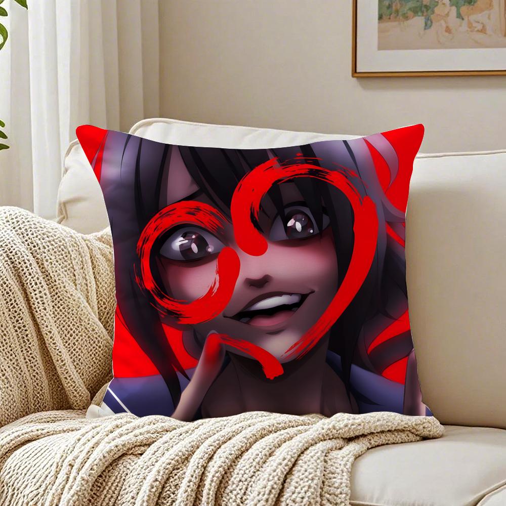 game dark YYandere SSimulator Cushion Cover Pillowcase Antidustmite living Room Sofa Decor Cushion Room