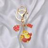 Wealth Snake Year Keychain Chinese Style Cartoon Snake Pendant New Year Key Ring  Year of Chinese