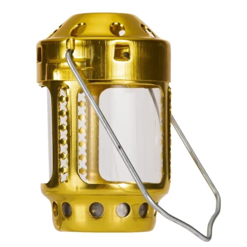 1 Pcs Night Fishing Tea Wax Lantern Fishing Lamp Aluminum Alloy Atmosphere Small Horse Lantern Golden Camping Hanging Candles