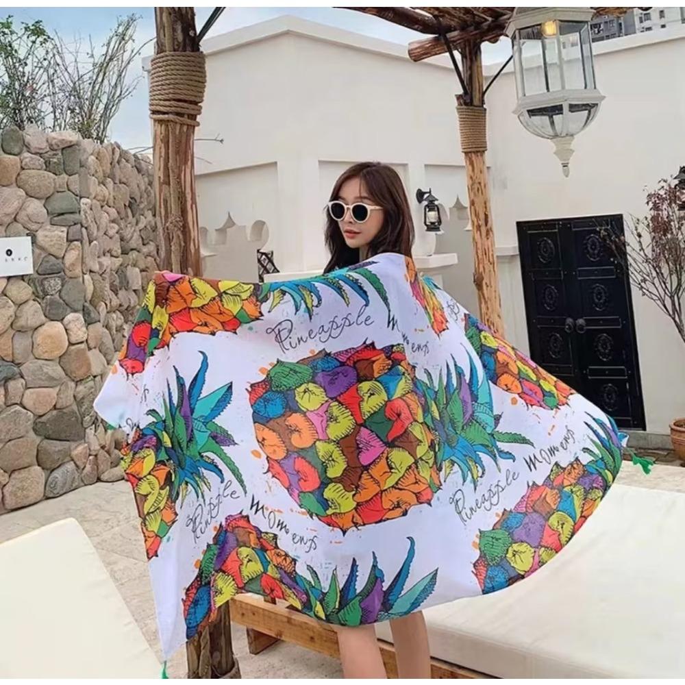 Chaka Salt Lake Great Northwest Tourism Ethnic Style Scarf Silk Scarf Women'S Summer Seaside Beach Shawl Sunscreen Thin