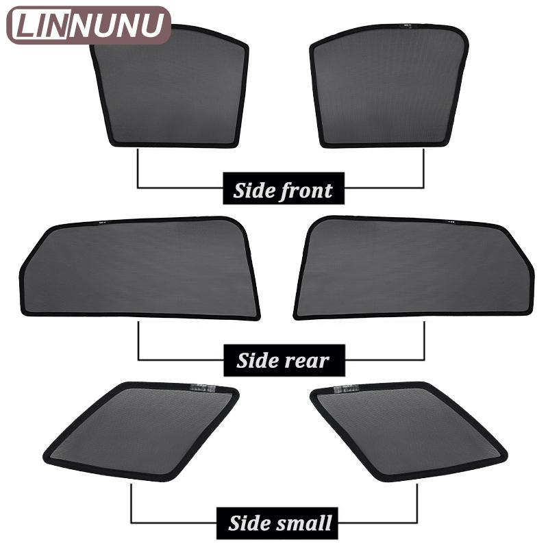 LINNUNU Car Curtain Side Windows Magnetic Sunshades Mesh Summer Sun Shade UV Protection for Geely OKAVANGO VX11 2025 Accessories