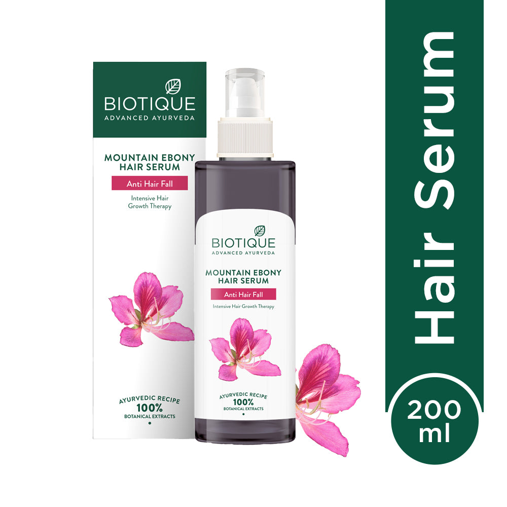 

Biotique Био Сыворотка для роста волос Горный Эбен 200 мл, Предотвращает выпадение волос, Успокаивает кожу головы, 100% Растительные экстракты, Для всех типов волос