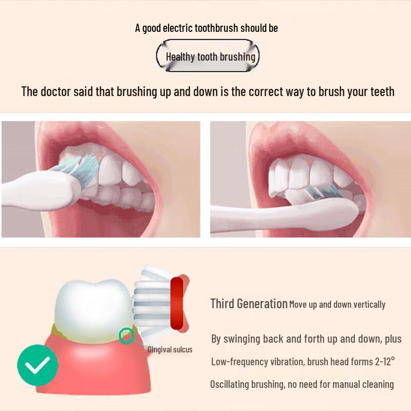 KOOKZZ YS19 3D Waterproof Electric Toothbrush CN Plug (adapter Included)