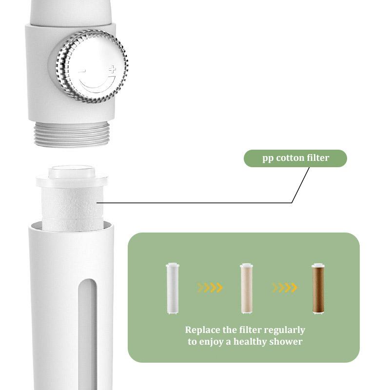 Candy Color Five-speed Booster Shower Head One-button Water Stop Filter Handheld Shower Set Home Bathroom