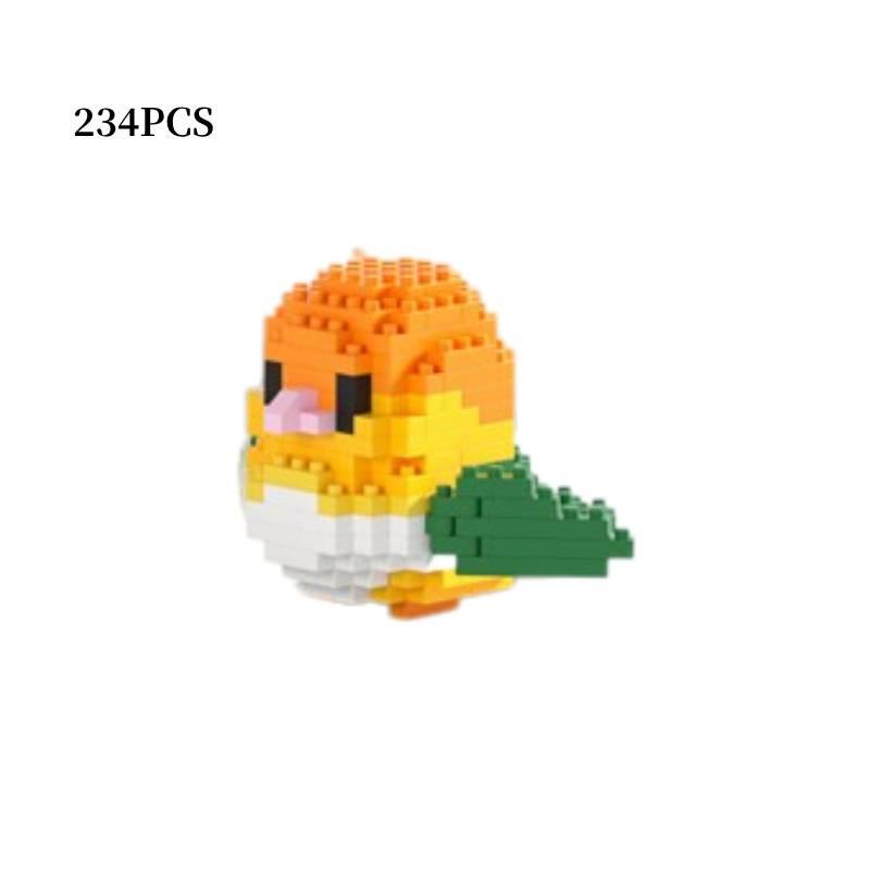 

Милая мультяшная птица животное плюшевая игрушка настольное украшение развивающие сделай сам строительные блоки подарок оранжевый