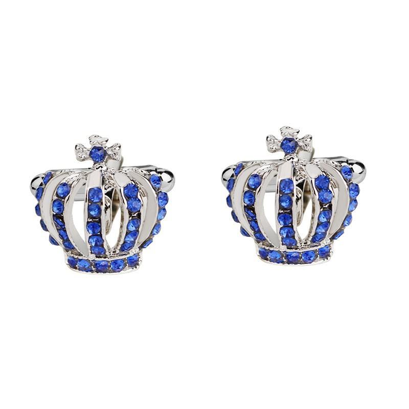 

Exclusively Fashion Elegant Ladies Full Of Diamonds Metal Crown Cufflinks Sleeve Studs Personalized Shirt Accessories