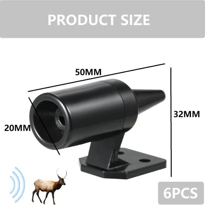 Sifflet Ultrason Anti Gibier6 Pices Aifflet de Cerf de VoitureSifflets de Cerf AvertissementSifflet Anti Gibier SIFFLET ANTI-GIBIER