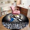 Football Club Print Round Rug, Washable Floor Carpet, For Entryway Dorm Laundry Room Office Study, Home Decor Birthday Christmas Gift