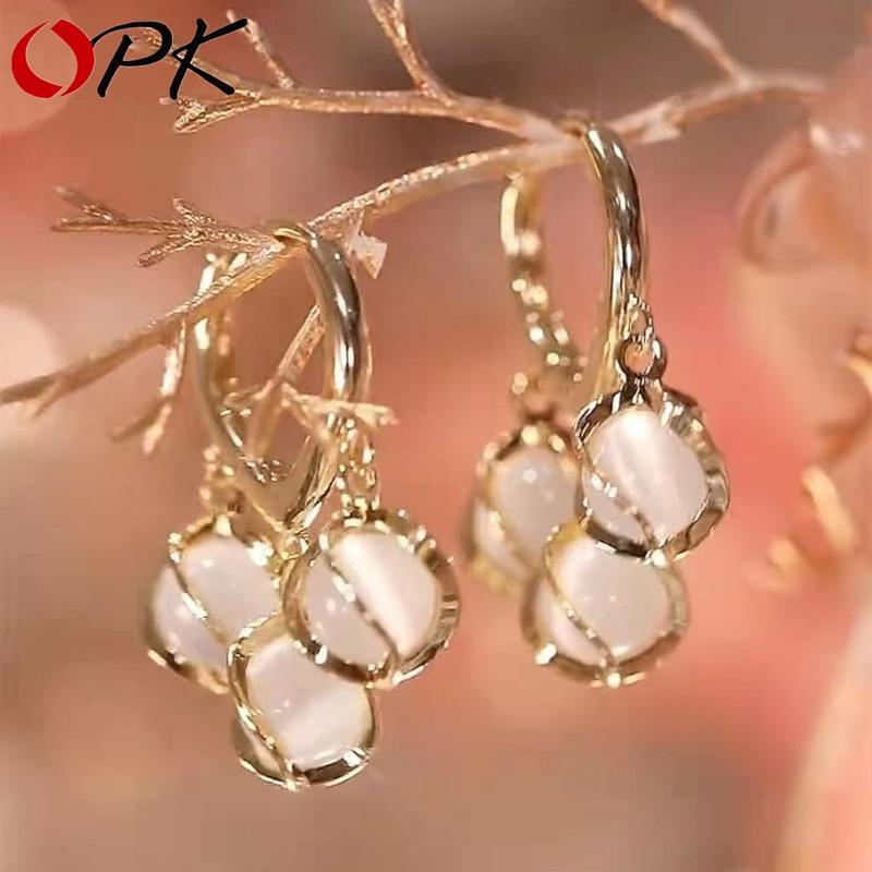 Utsökta Mode Dam Liljekonvalj Blomma och Hjärta Creolörhängen Bröllopsörhängen Alla Hjärtans Dag Present… Mer