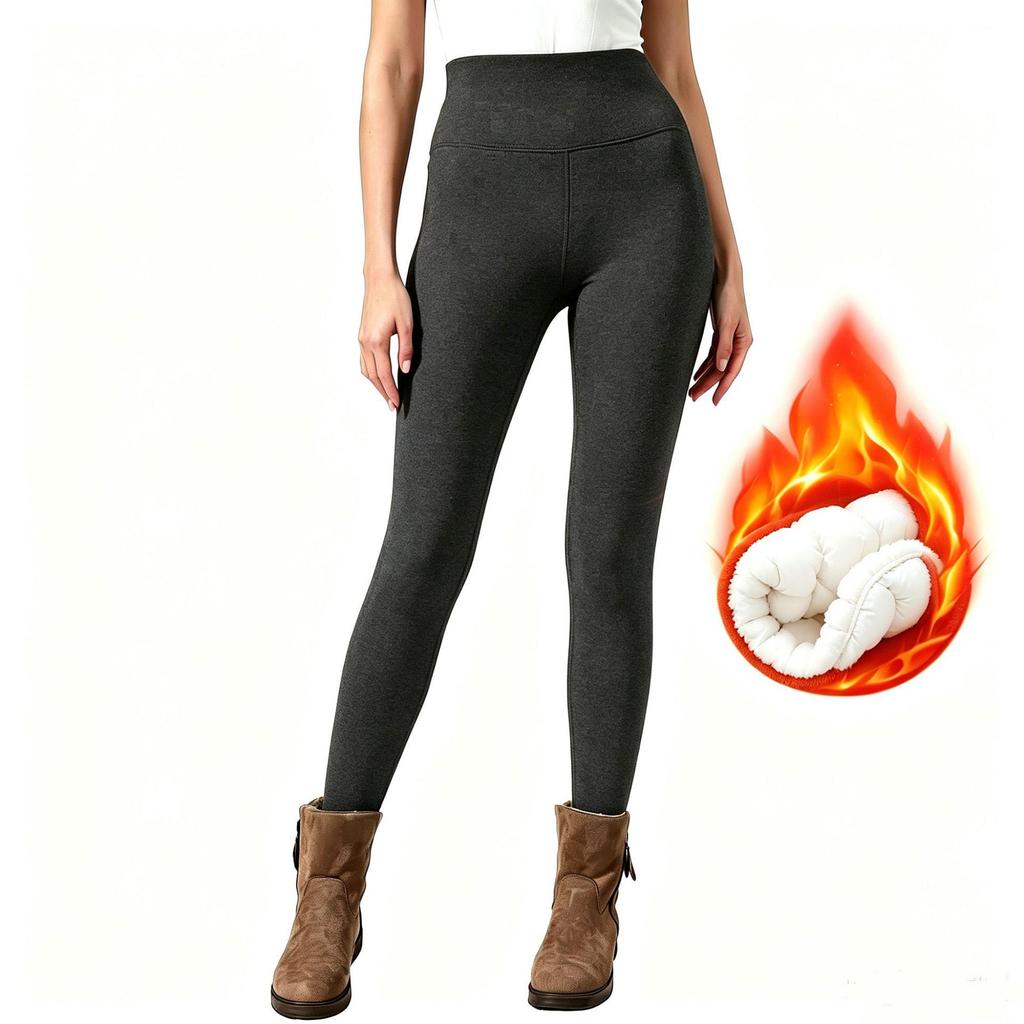 Women's Fleece-Lined High Waist Yoga Pants - Thick & Warm for Outdoor Fitness