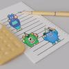 8PCS  Sticker Cute Monster Puzzle Decoration Booklet Luggage Graffiti Waterproof Handmade Stickers