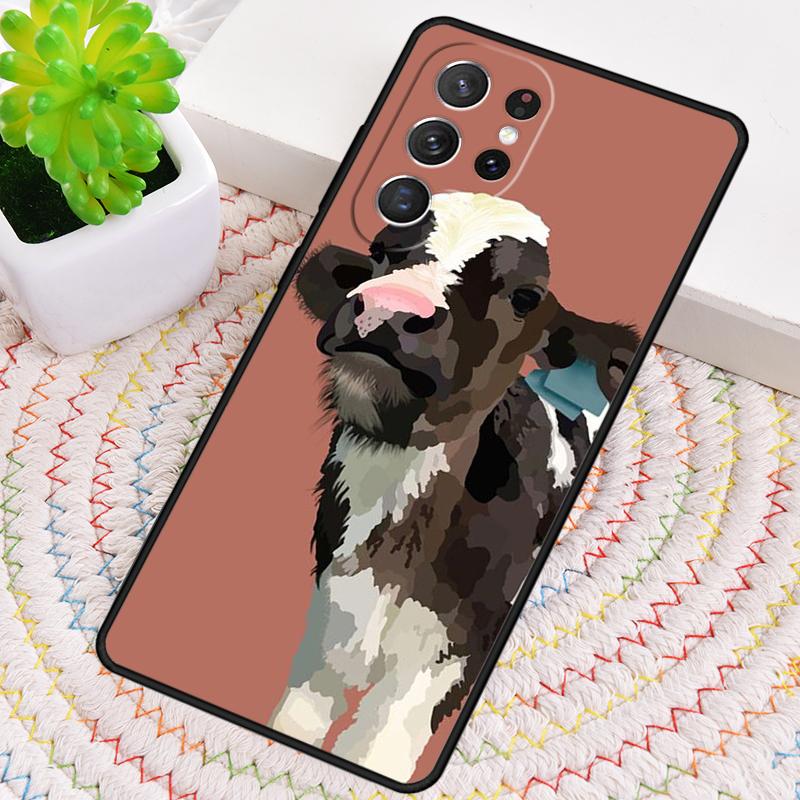 Animal cattle cow watercolor painting Phone Case for Samsung Galaxy note 10 pro S26 Ultra S23 S24 FE S25 S21 S22 PLUS Cove