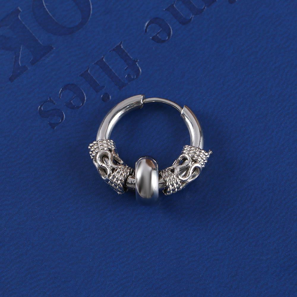 Trendy Punk Female Men Stainless steel Dragon Earring Male Hoop Earring Fashion Jewelry Ear Buckle