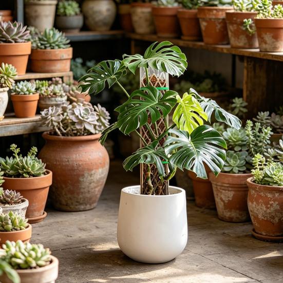 Pali di Muschio per Monstera 16 Pollici in Plastica a Forma di D Pali di Muschio per Piante Supporto per Piante Rampicanti Funziona con Muschio di Sfagno per la Crescita di Piante da Interno