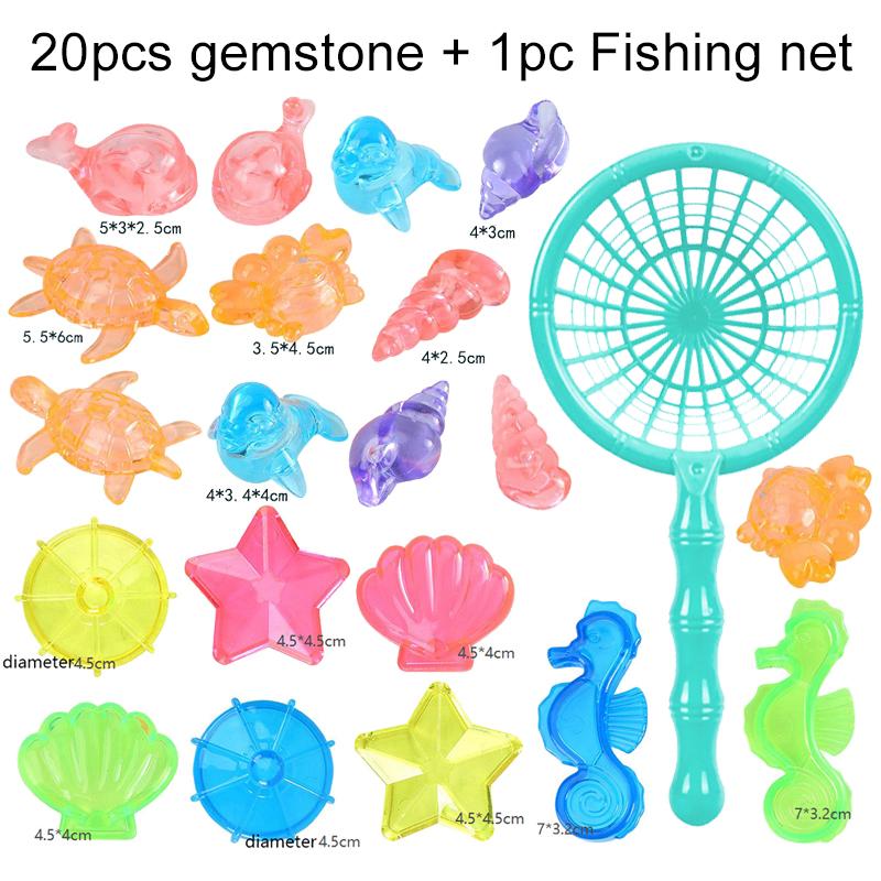 Children Colored Plastic Gem Simulated Goldfish Fishing Pool Accessories Water Play Outdoor Sports Swim Pool Decoration TMZ
