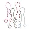 4Pcs Hair Rope Women Extra-Length Spiral Hair Band Long Sports Headband Tearable Elastic Hair Straps Ponytail Holder