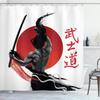 Japanese Ceramic Handicraft Waterproof Polyester Fabric Waterproof Polyester Fabric Bathroom Curtain 180 X 200cm with 12 Hooks