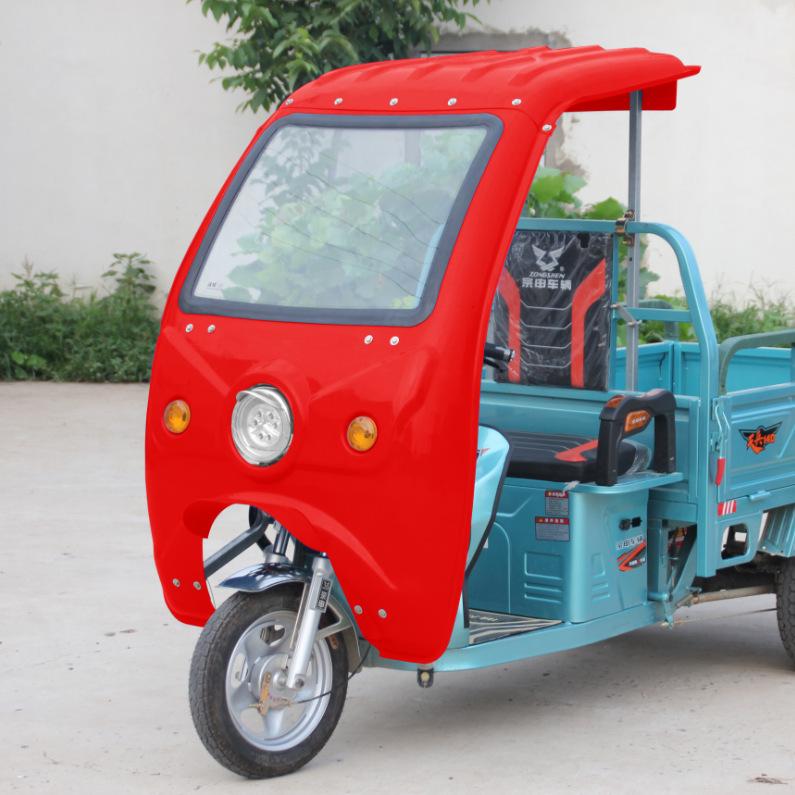 Electric Tricycle Rain & Sun Canopy with Tempered Glass