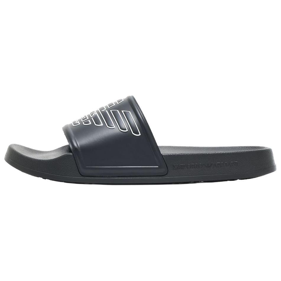EMPORIO ARMANI Open-Toe Chic Slide Slippers Men Black XVPS11XR273K485 41