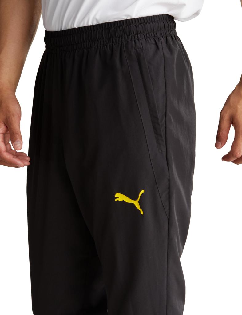 Soccer Football Club Team Europe BVB Prematch Woven Pants 777602 24 Color Yellow [PUMA] Men's Fall/Winter Black/Fast (02)