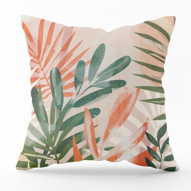 Abstract Plant Print Pattern Square Cushion Pillowcase For Home Living Room Sofa Bedroom Decoration Throw Pillow