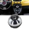 5Speed Manual Gear  Shift Knob Head Ball Chrome For Fiat 500 12-18 OEM Part Number 55344048 Replacement Car Accessories