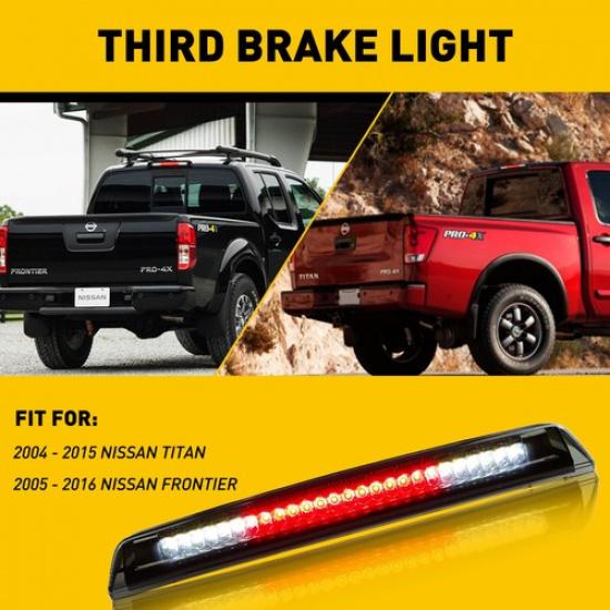 Fits For 2005 - 2016 Nissan Frontier Third 3rd Brake Light Cargo Lamp Bar Smoked