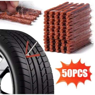 Ubeless Tire Repair Kit with T-Handle Tools Heavy Duty Puncture Fix Set for Motorcycle and Car Professional Plug Repair
