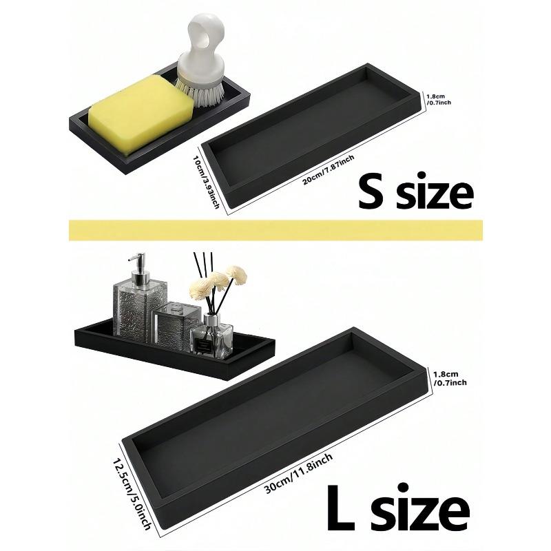1PC Premium Storage Tray Organizer For Keys Makeup Jewelry On Bathroom Kitchen Sink Counter Holiday Gift Home Decor Summer