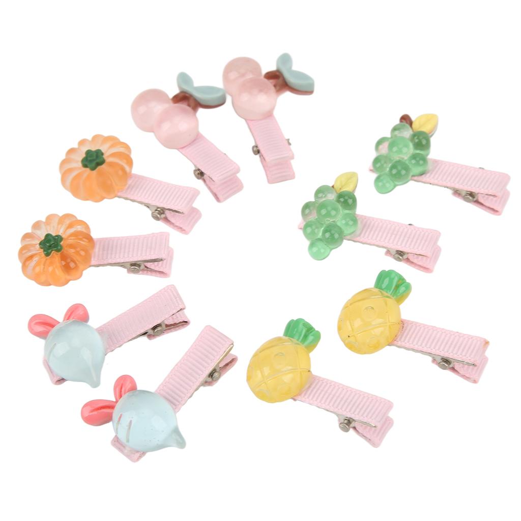 20pcs Pet Fruit Hair Clips Resin Pet Fruit Hairpin Pet Hair Grooming Accessories for Birthday Parties Weddings