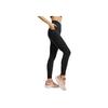 Li Ning Fitness Series Solid Color Logo Tight Sports Long Pants Women Bottoms Black AULR054-1