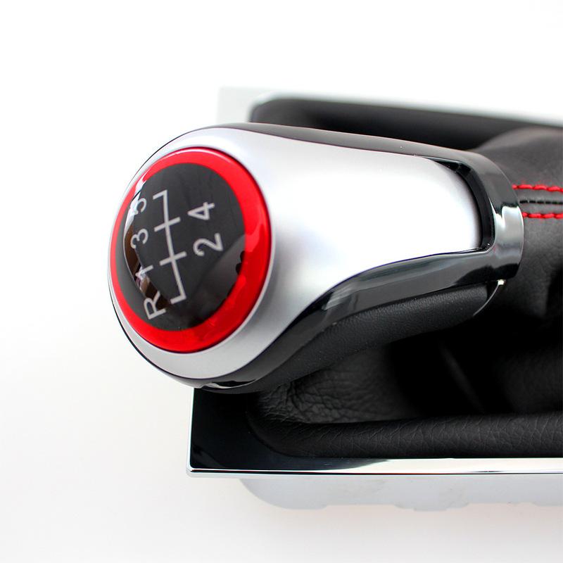 5/6 Speed Manual Modified Integrated Gear Shift Knob &Dust Boot for VW Passat B6 2005-2011 -Transmission Lever Durable Accessory