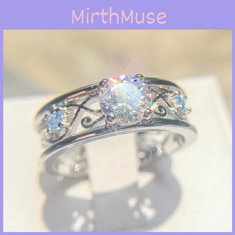 Rings Sapphire Inlaid Women Jewelry Decoration Fashion Gifts Design Elegant