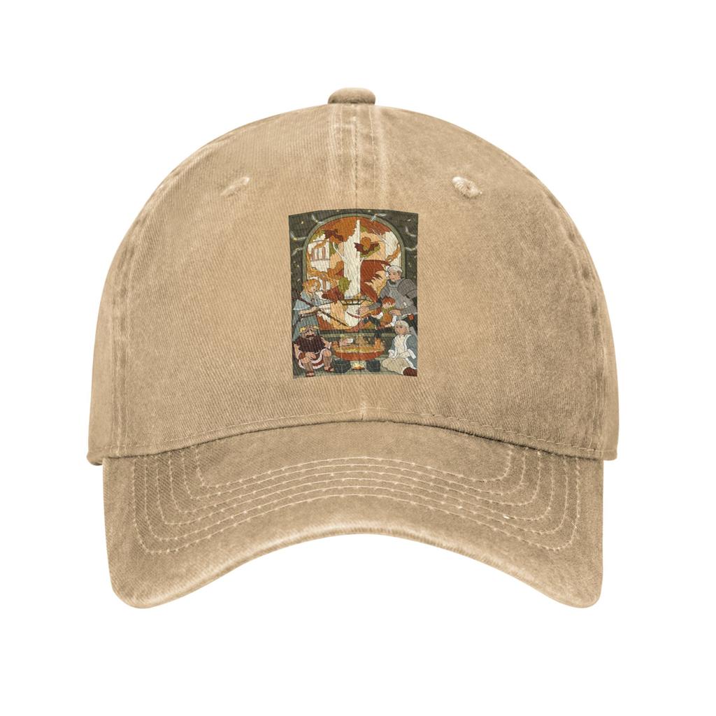 Delicious In Dungeon Senshi Cooking Anime Washed Denim Cap Casual Baseball Caps Adjustable Hat Summer Unisex Baseball Hats