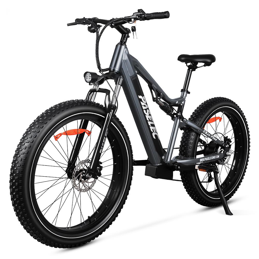 PASELEC TX19 PLUS Electric Adult Bicycle 500W Motor Men's E-Mountain Ebike 48V19.2AH Battery All-Terrain E-Bike 26*4.0 Inch Fat Tire Electric Bike