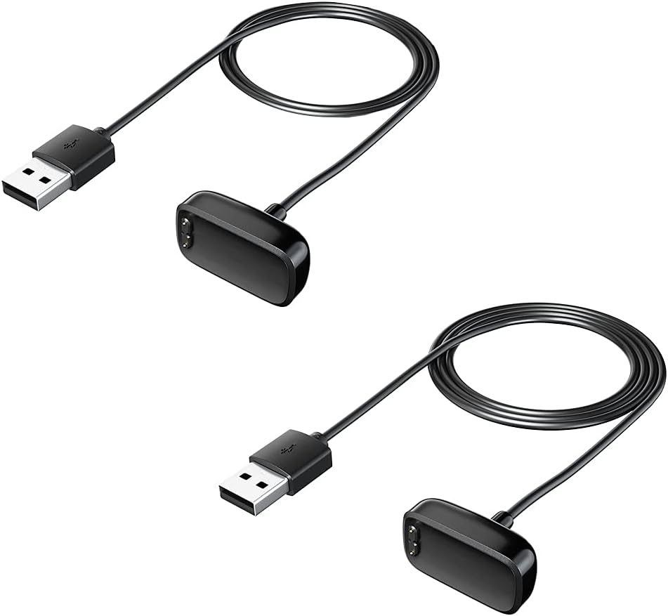 2 Pack for Fitbit Charge 5 / Charge 6 / Luxe USB Smartwatch Charger Replacement Charger