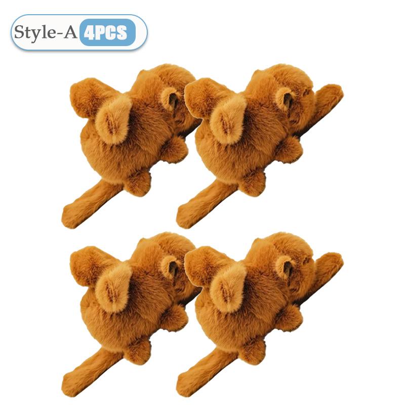 Lovely Capybara Animal Slap Snap Wrap Wristband Bracelet Plush Stuffed Animal Kawaii Kapibara Hand Ring Wristband Kid Funny Toys