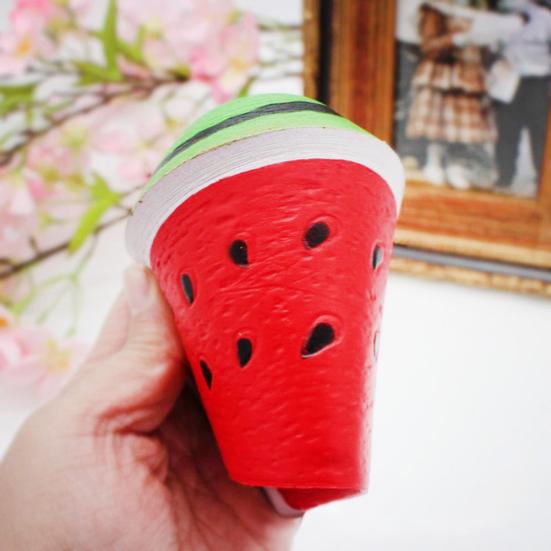 Slow Rising Squishy Jumbo Watermelon Slice Fruit Squeeze Toy Stress Relief Gift
