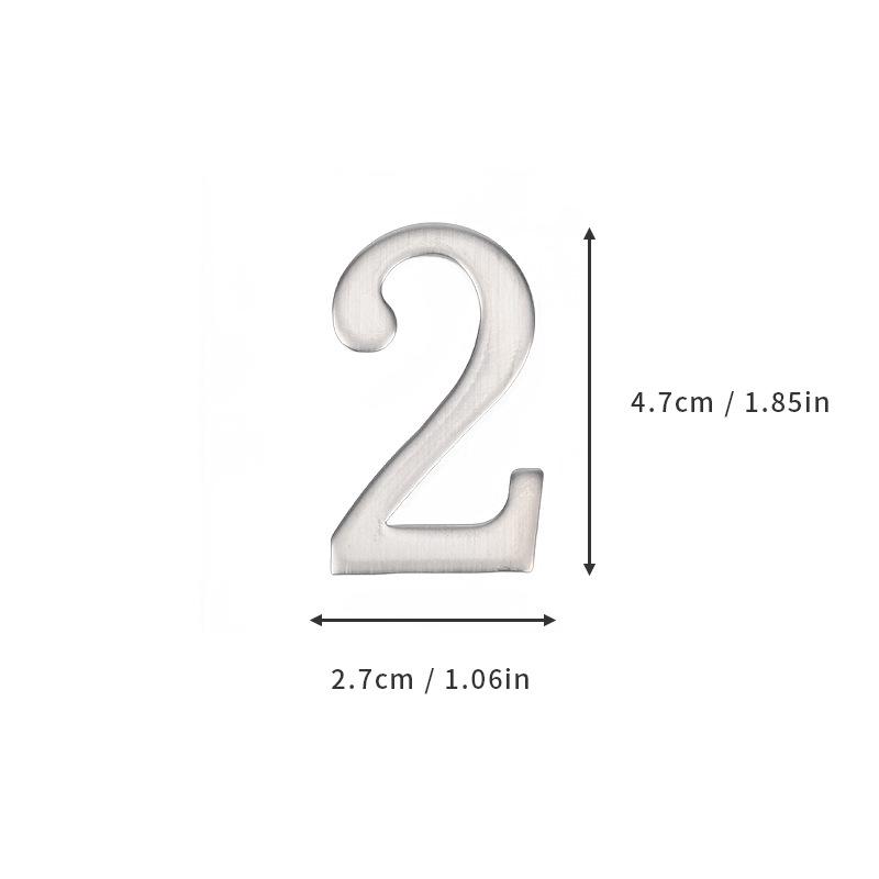 Venkovní číslo domu z nerezové oceli bez vrtání - Vodotěsné a nerezové