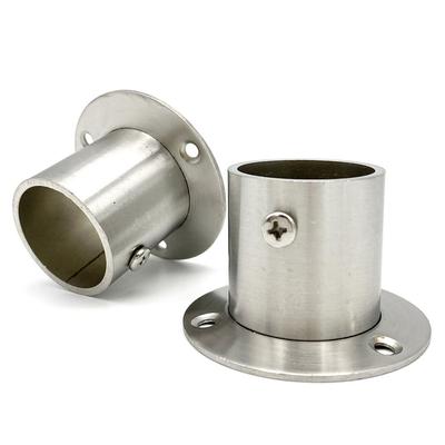 1Pc 19mm-32mm 19mm-22mm Furniture Hardware Closet Pole Sockets Rod Holder Hang Rod Support Tube Bracket Closet Flange