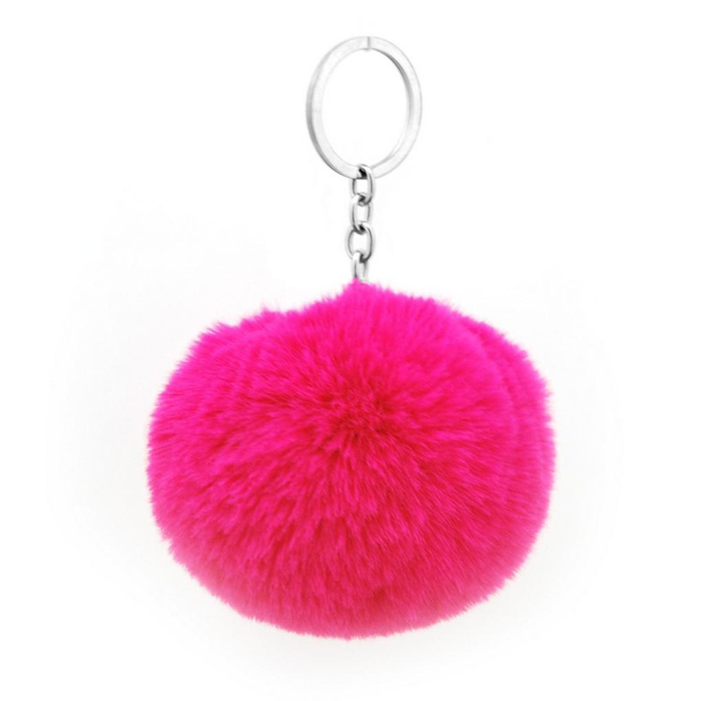 Pom Pom Keychain Plush Fashion Home Car Key Holder Portable Hanging Backpack Purse Pompom Tassels Keyrings Pendant