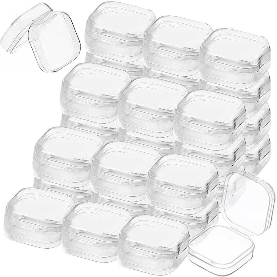 15/30/45pcs 3.5cm Clear Mini Storage Containers Anti-lost Organizer for Travel Jewelry Earplugs & Household Tiny Accessories