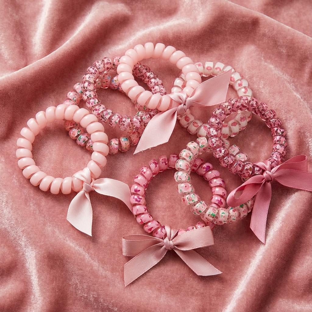 

Gradient Color Hair Ties, Gentle & No Crease. 15x10cm, TPU, Portable, for All Hair Types United States