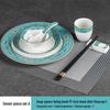 Set di stoviglie smaltate in stile cinese: Set di 4 ciotole, piatti e stoviglie in ceramica per uso in ristoranti e hotel