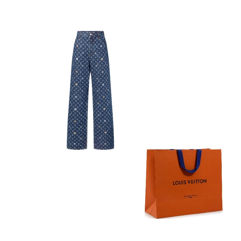 LOUIS VUITTON Monogram SS26 Džinsi Vīriešu