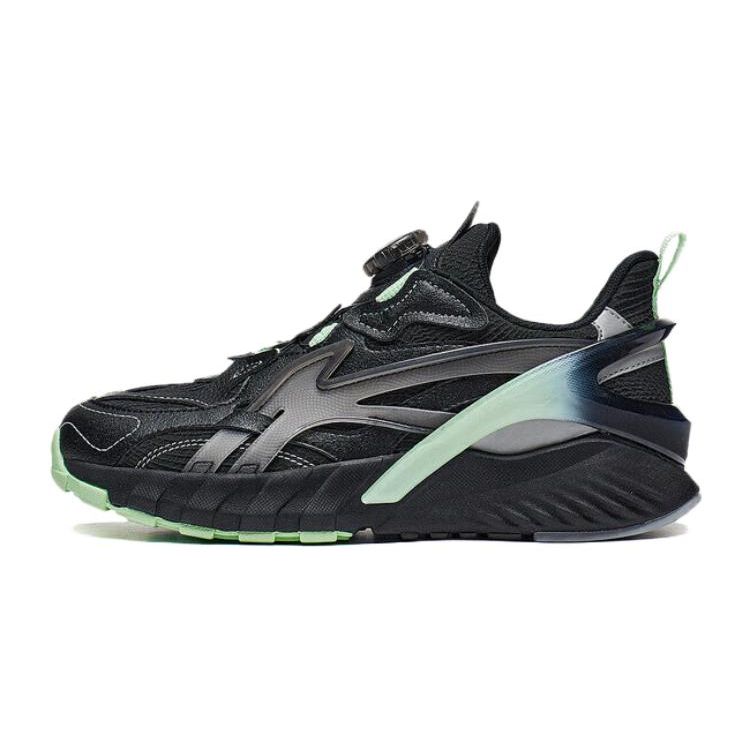 Li Ning Kids Flash Shadow Comfortable Non-Slip Wear-Resistant Casual Shoes Kids Casual Shoes Black Rock-Grey YKCT086-3