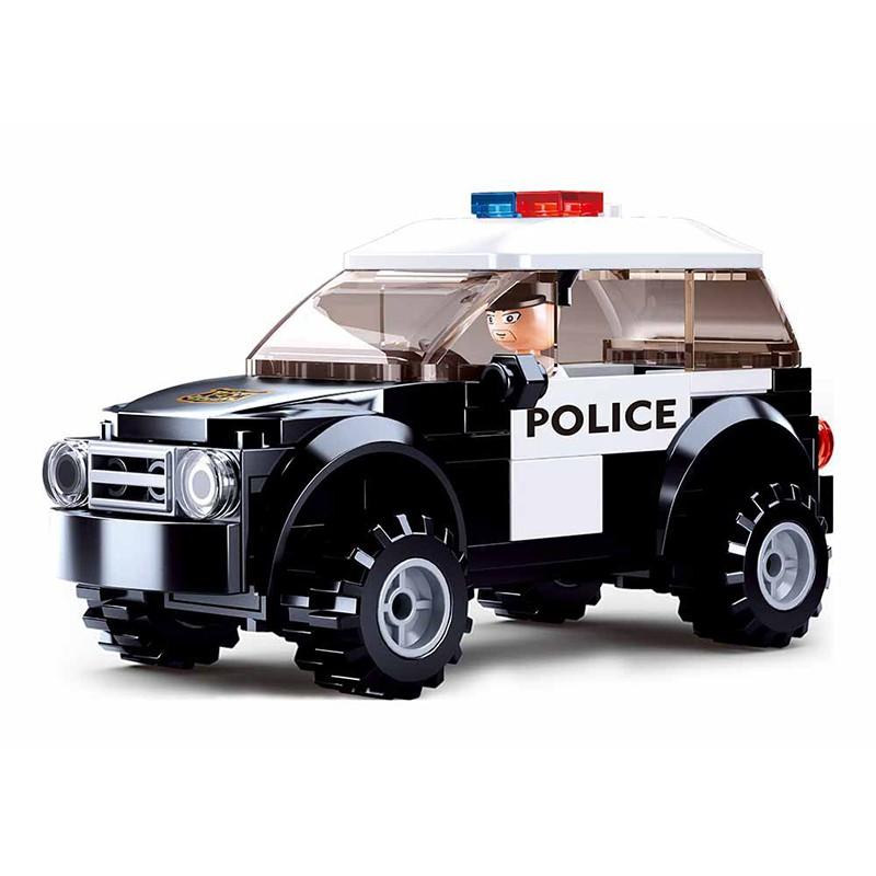 SLUBAN SWAT Children's Toys Car Boy Assembling Building Blocks criminal investigation Police Truck Dog