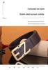 Men's Stainless Steel Z Letter Belt, Genuine Leather, Smooth Buckle, Top Layer Cowhide, Trouser Belt