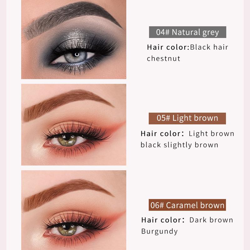 Automatická rotace tužky na obočí Trojúhelníková oboustranná tužka na obočí dlouhotrvající tužka na obočí bez rozmazání se štětečkem