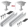 2/4 Set 30/35mm Staffa in Alluminio per Moduli Pannelli Solari Binario trapezoidale Per Staffa di Montaggio Fotovoltaico Solare PV